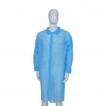 Dust-Proof Disposable Use Lab Coat With Velcros/Korean Or Knitted Or Shirt Collar Velcros Closure Lab Coat