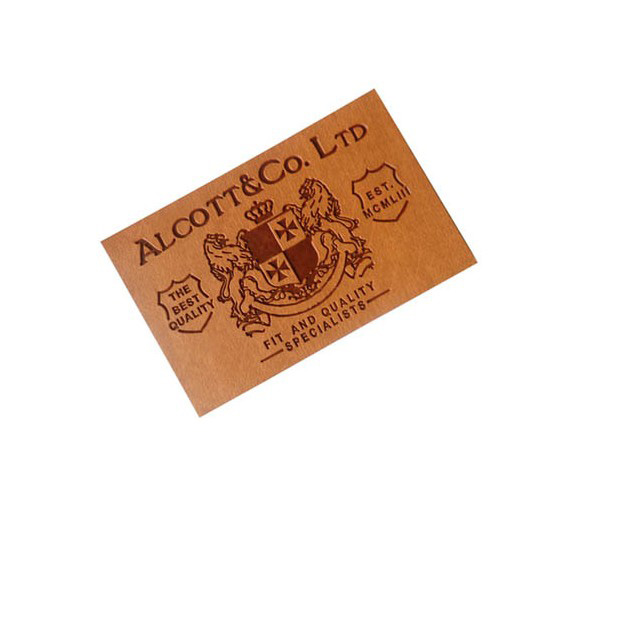 apparel iron on embroidery logo leather patches