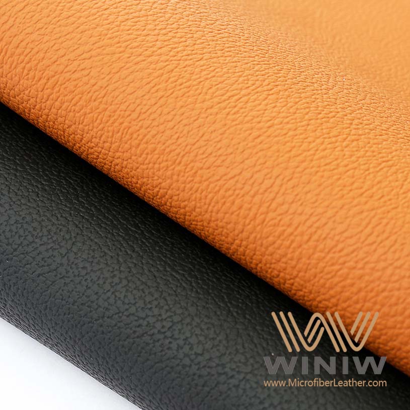 1.2mm litchi embossed microfiber PU leather for Bags Vegan Lather