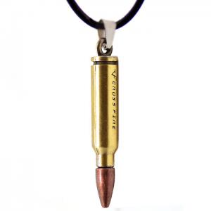 China New Fashion Wholesale Fashion Gold steel Jewelries Accessories men bullet Pendant Necklace Emoji Jewelry on sale 