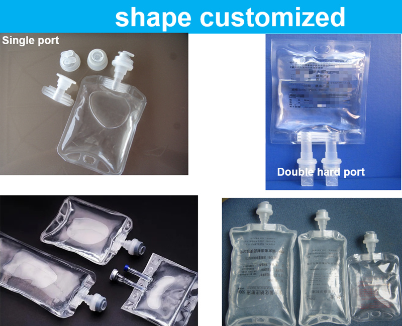 100ml 250ml Medical Grade Non PVC Film Transparent Saline IV Bag Disposable Empty Non-PVC IV Bag