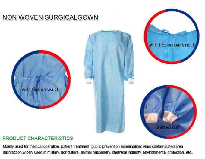 Customized Disposable Surgical Gowns PP/SMS/SMMS Colorful Uniform With CE/ISO/FDA