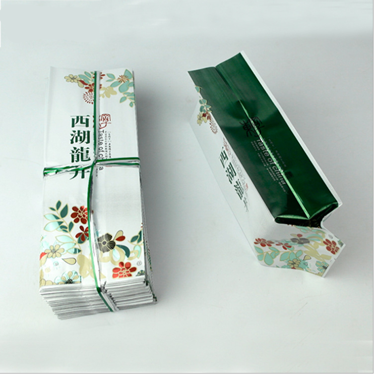 Tin tie tea pouch bag, coffee bean packaging stand up k kraft paper tea paper bag with window Cookie choco pouch