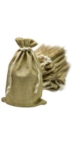 5x7 Inch Burlap Bags with Drawstring