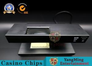 China Black Desktop Money Detector / UV Light Checker Anti - Counterfeiting Identifier With Poker Chips on sale 