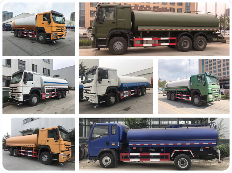 Sino HOWO 290HP 336HP 371HP 20000 Liters 6X4 10 Wheels Used Water Trucks for Sale