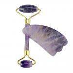 Natural Amethyst Purple Crystal Stone Skin care facial Jade Roller