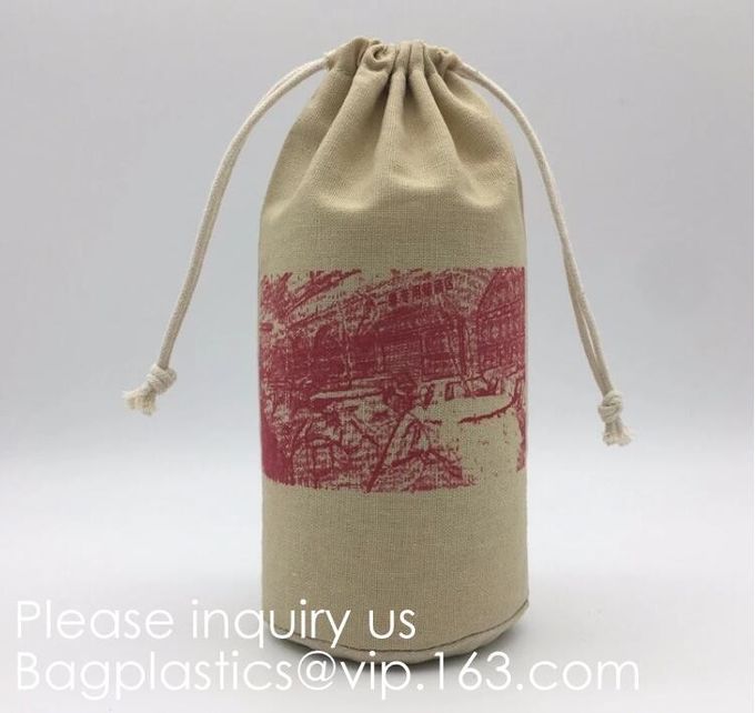 jewelry bag travel bag Dog Lover hand stamped Muslin cloth gift bag