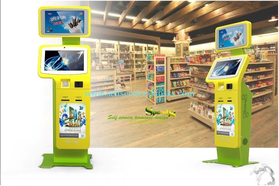 China OS Window XP2003, Check Reader and Motion Sensor Multimedia Self Service Kiosk supplier