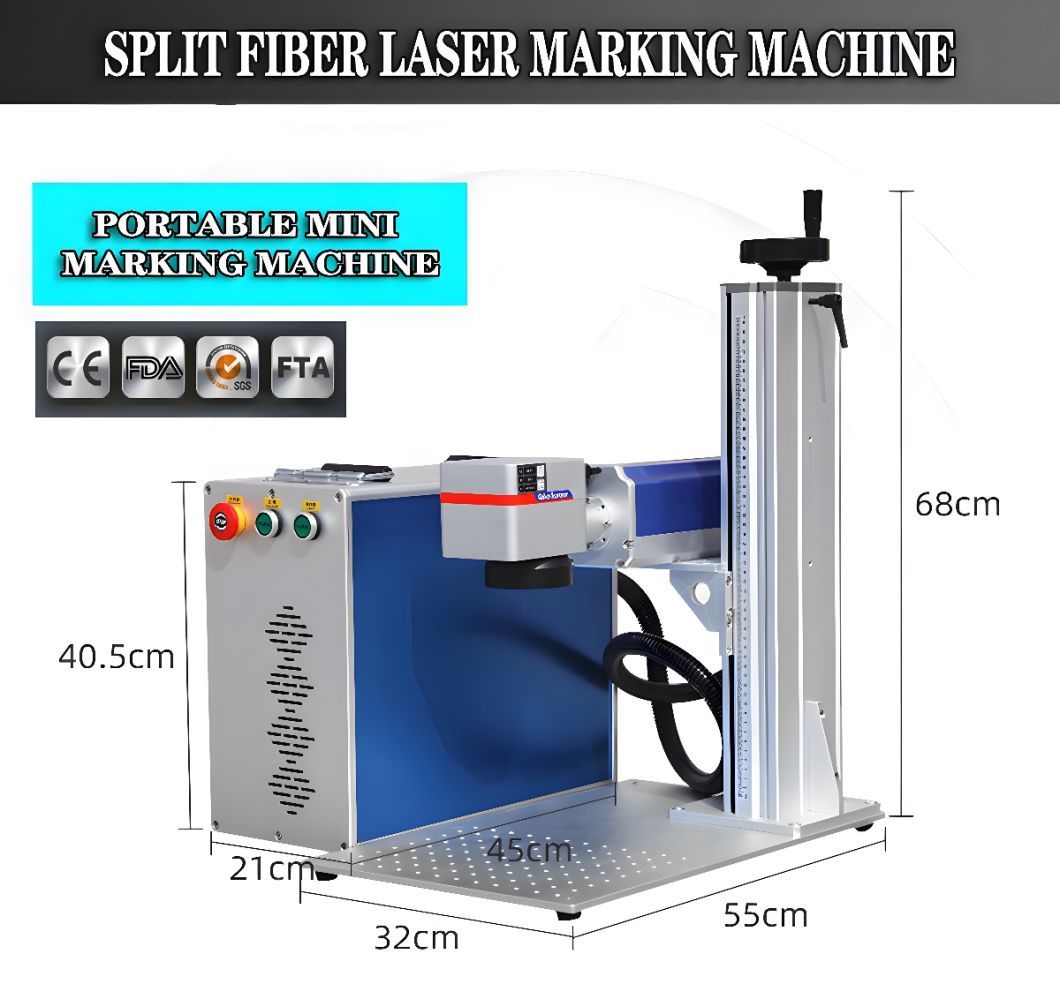 Enclose Fiber Laser Marking Machine 50W Protect Environment Full Cover Max Source