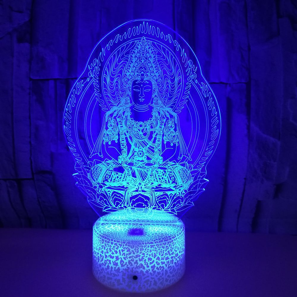 OEM picture 3D creative small table lamp Buddha statue LED decoration personalized custom gift table lamp night light