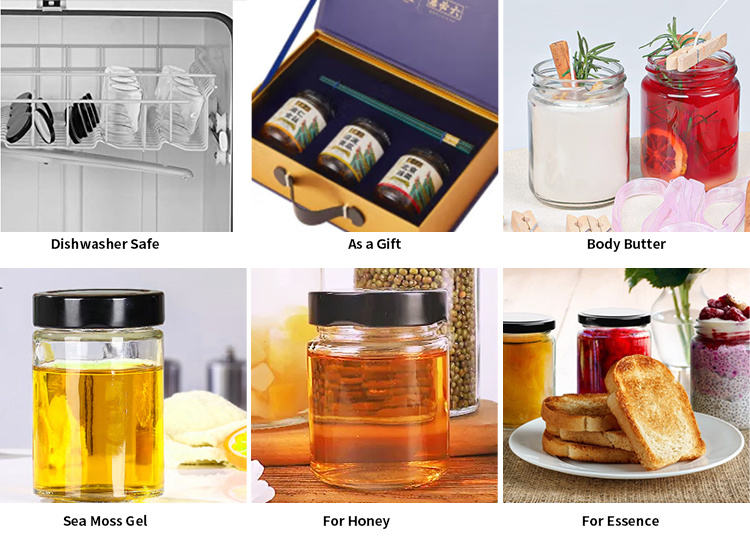 Factory Price 500 Ml 750ml Food Container Glass Jar Pickle Jars with Metal Lid