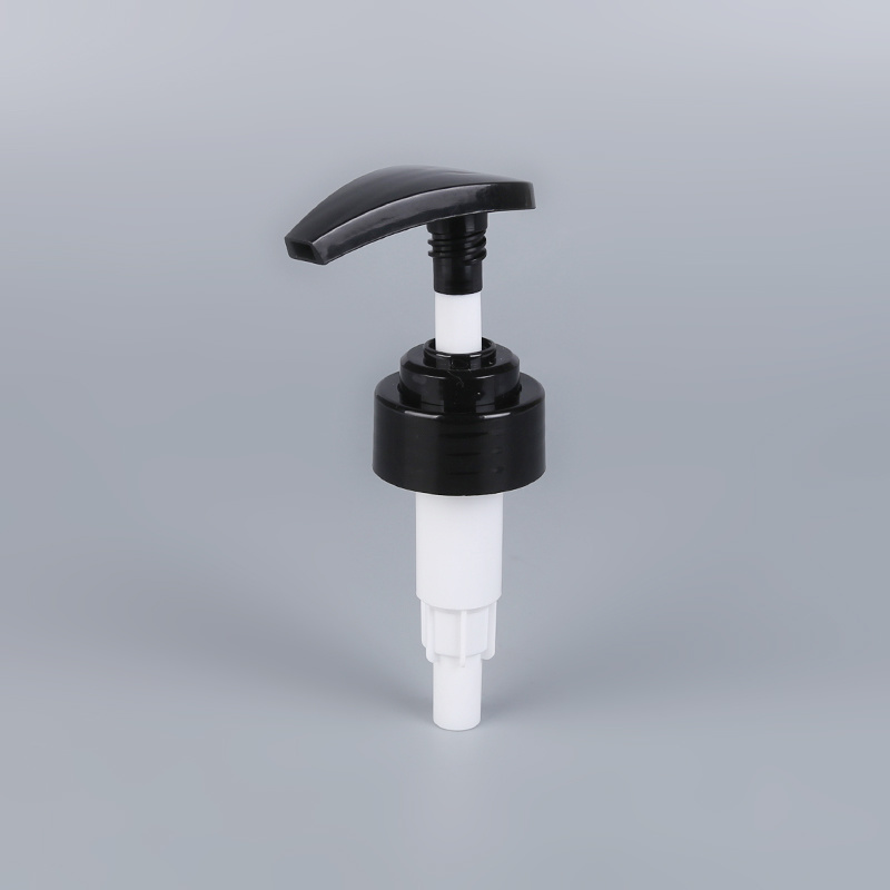 33/410 Lotion Pump Ribbed Closure with Tube in Black