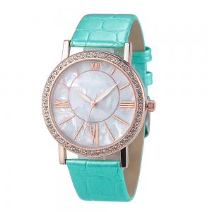 China Leather Quartz Watch,Wholesale jewelry elegance quartz watch fancy ladies diamond watch with watch movementM on sale 