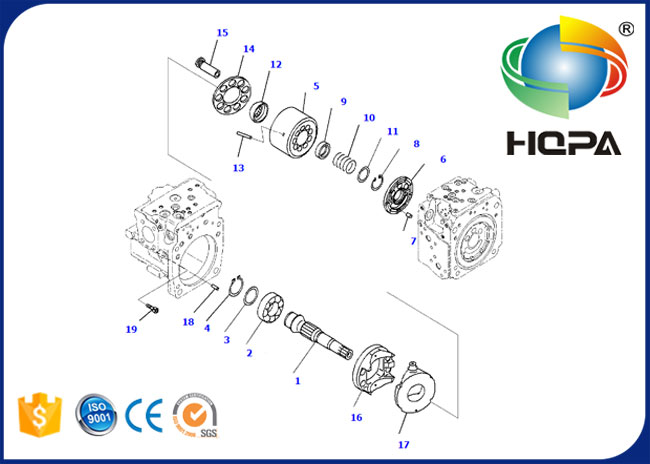 708-2L-00500 708-2L-00790 Hydraulic Main Pump Seal Kit for Komatsu PC200-8E0
