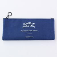 China Custom Printed Logo Promotional Cotton Fabric Student Pencil Pouches With Zipper on sale