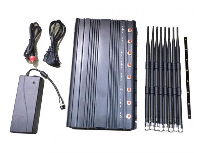 1-40m Adjustable 24/7 Continuously Working 8 Bands Cell Phone 2G 3G 4G WIFI GPS Signal Jammer 1