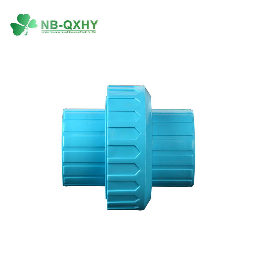 Factory Supply PVC Female Socket Blue Pipe Fitting Union for Water Supply