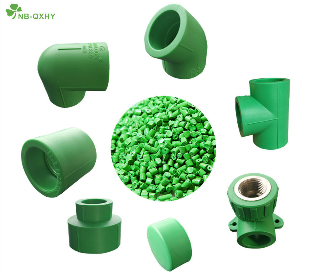 Polypropylene Pipe Green 20-110mm Pn25 Fittings 45 Deg PPR Pipes Fittings