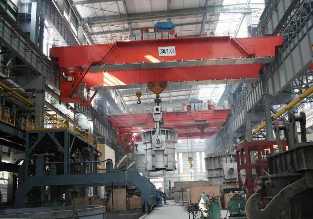 Double girder electric overhead travelling crane overhead bridge crane 20 ton