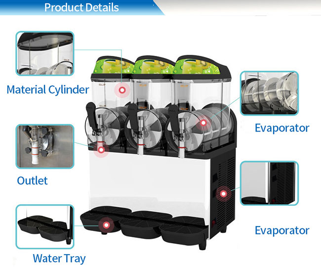12L Snack Food Processing Equipment , Multi - Function Commercial Slush Machine