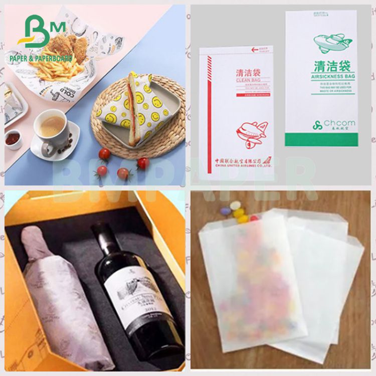 Food Packing One Side Glossy Food Grade 50 70 GSM White MG Paper