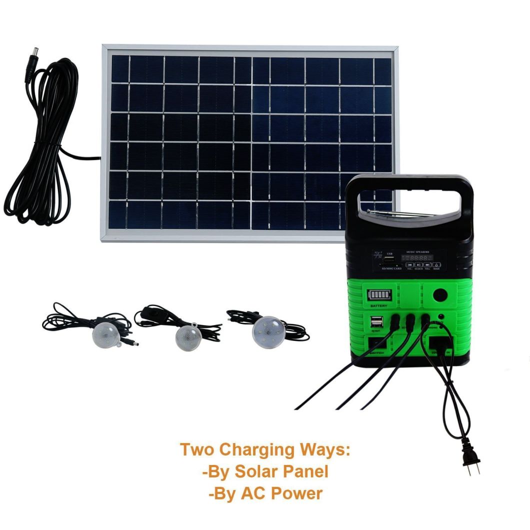 Solar FM Radio Solar Kit off Grid Solar System 10W Solar Home Light Kit Global Sunrise Lights