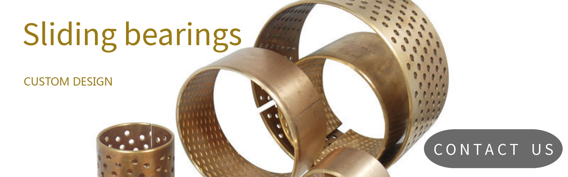sliding bearings wrapped bronze bushing Material CuSn8 with indented inside surface