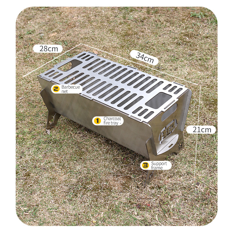 Foldable Stainless Steel Campfire Barbecue Stove