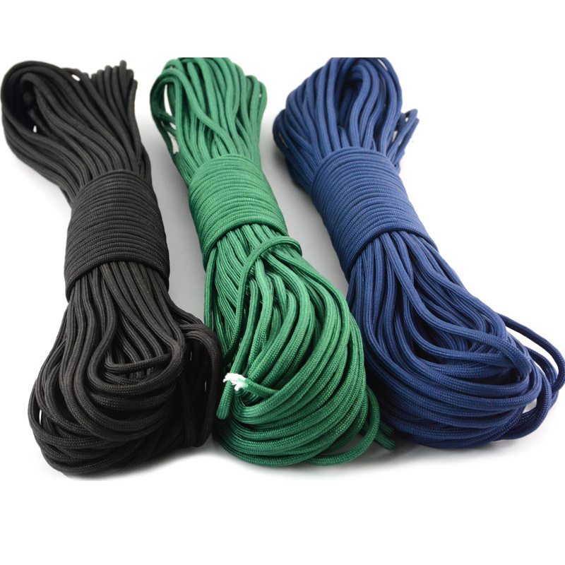 100FT Camping Survival 550 Paracord 4mm Polyester Parachute Cord Rope