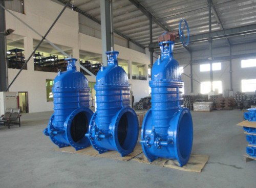 DN300 , 400 , 500 , 600 Resilient Seated Cast Iron Gate Valve With Bypass 0