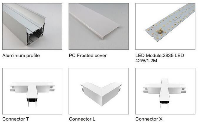 Anodized led aluminum profile milky cover LED extrusion profiles LED profiles for led strips lights