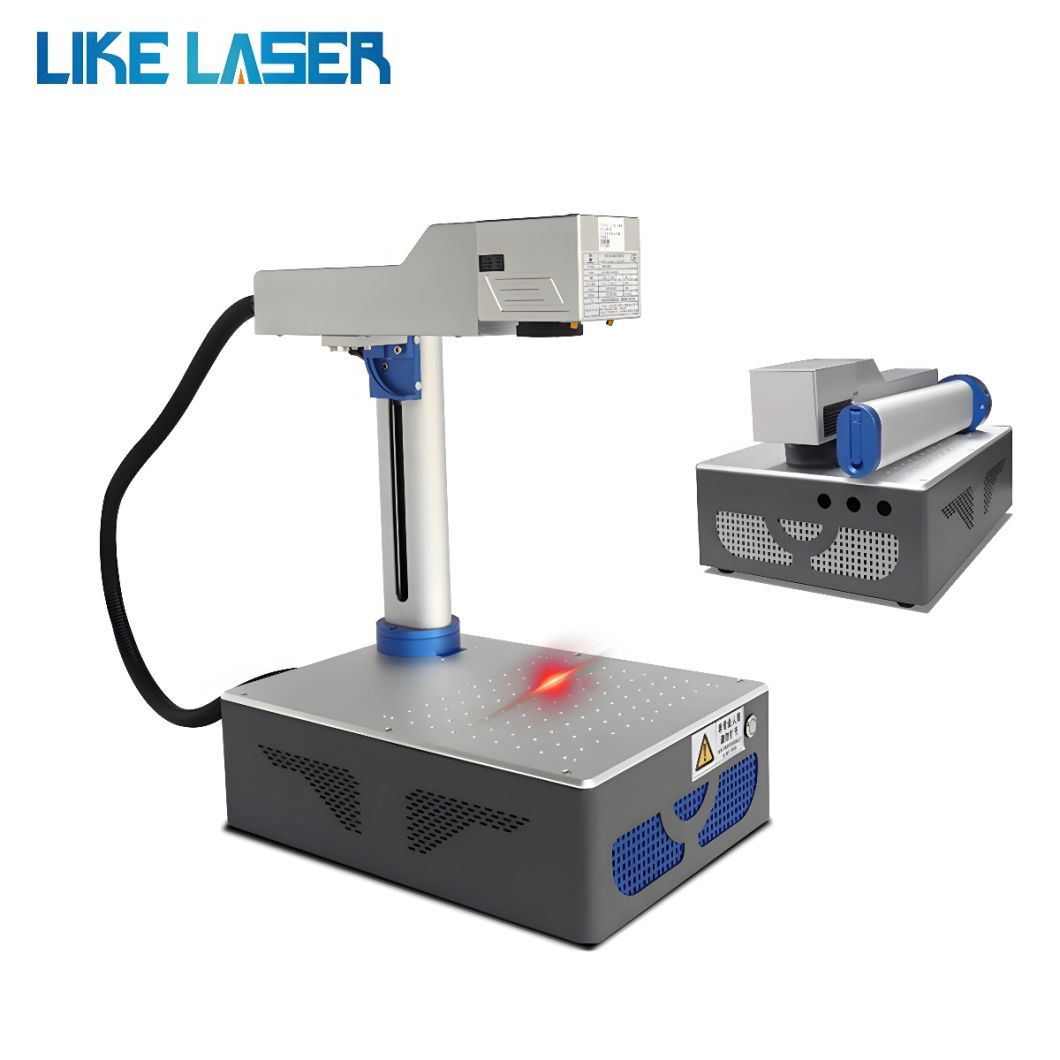 20W 30W Raycus Fiber Laser Marking Machine Mini Size Portable Metal Marker