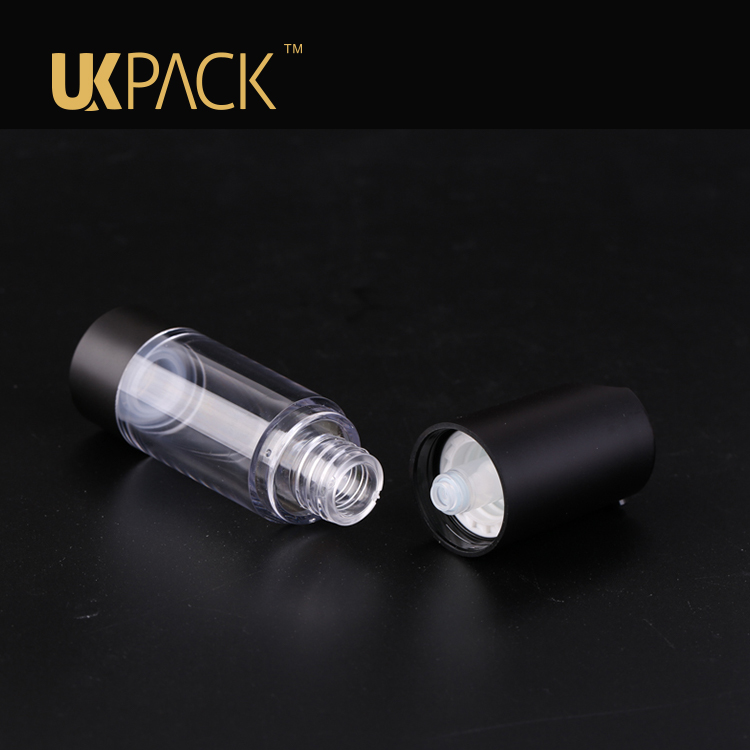 Small empty High quality new design Airless AS Cosmetic bottle,black airless pump bottle