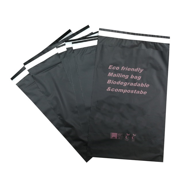custom printed cornstarch made biodegradable compostable eco plastic mailing bags