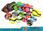 genre acrylique de Chips With 11 de tisonnier de casino d'épaisseur de 3.3mm de couleurs à choisir