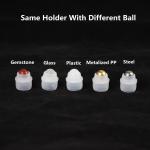 Different size design custom available plastic insert plug holder with various roller balls
