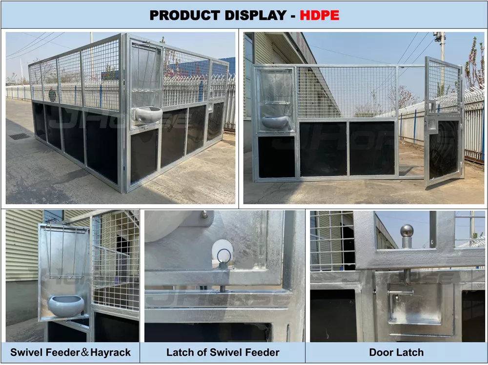 High Quality Portable HDPE Fill Horse Stables Easy to Clean Durable Steel Frames Superior Strength Built to Order
