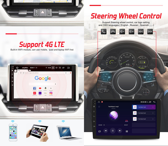 1280*720 Qled Universal Car Stereo With Usb Port