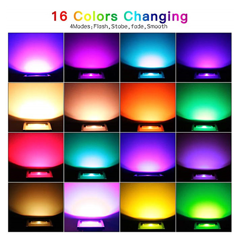 16 colors 3 modes color change floodlight outdoor