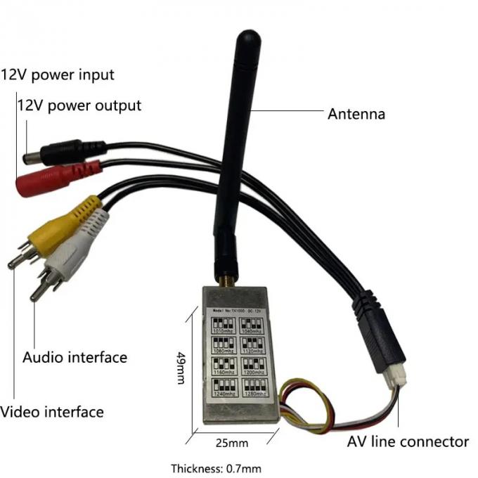 1.2G FPV Drones Video Transmitter 10km AV Wireless Sender Real-time Monitoring 0