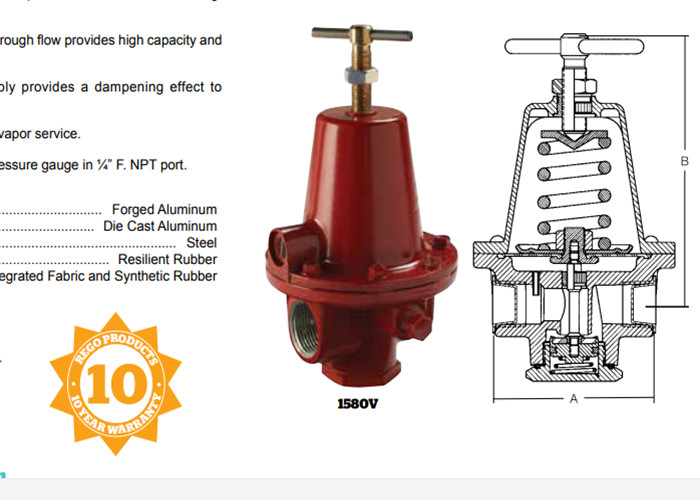 Rego 1584 Model 1st Stage Propane Pressure Regulator Optional Spring Range For Lpg Gas Fired Burner For Sale Gas Pressure Regulator Manufacturer From China 109318871