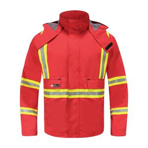 China EN343 Rain proof Chemical Protective safety jacket , 9OZ Nomex Fire Retardant Work Jacket on sale 