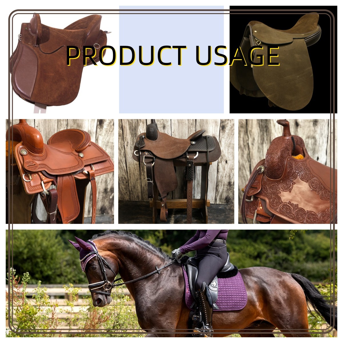 Durable Microfiber Faux Suede Leather Material for Saddles