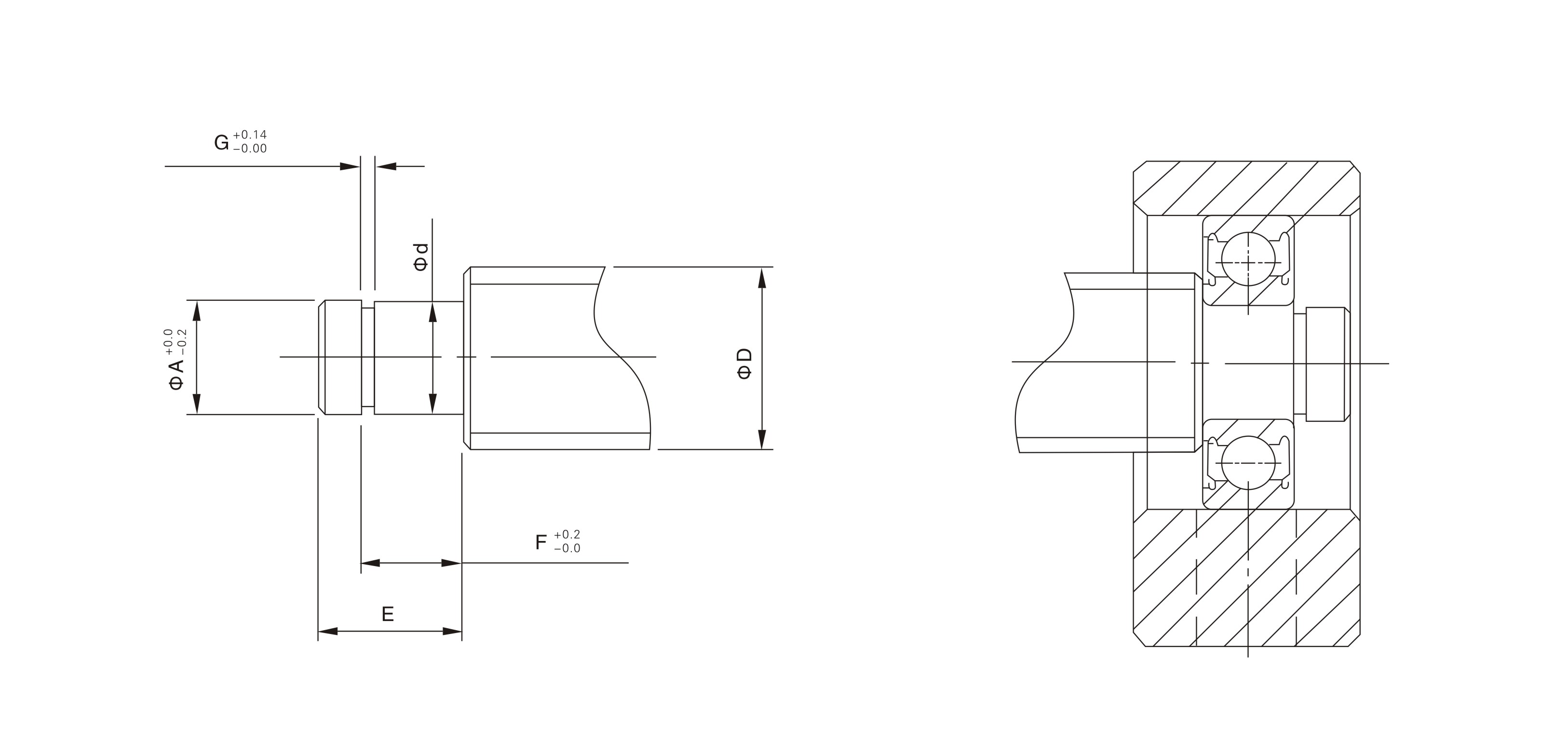 axle for ball screw support