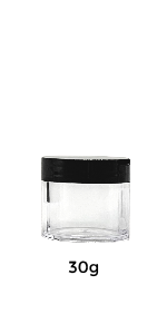 Beauticom Pana Clear Plastic Sample Jars hold creams powder dip liquids cosmetic creams and lotion