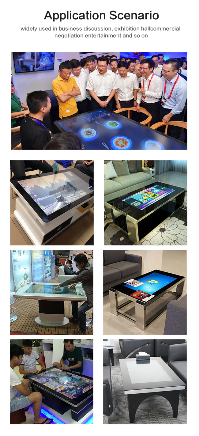 Android coffee table 43 inch advertising player interactive touch table for meeting advertising display