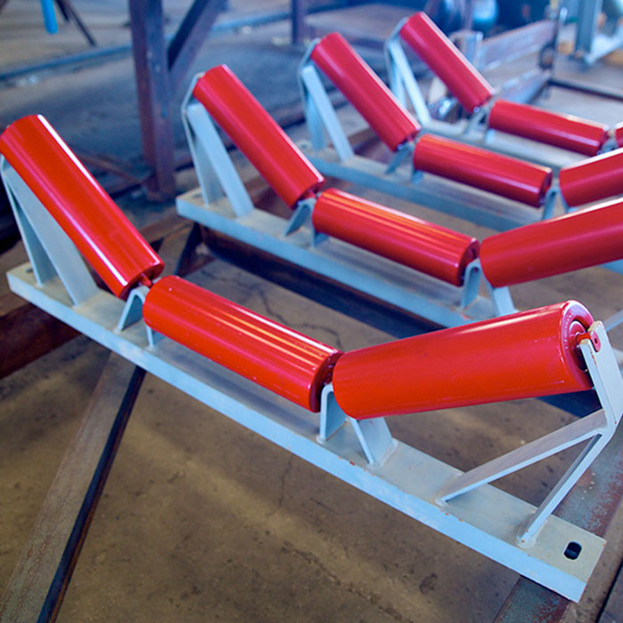Guarante Half A Year Customizable Red Mining Conveyor Rollers