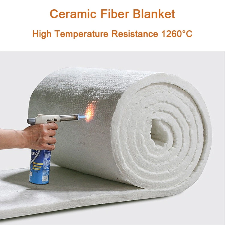 Aluminium Silicate Heat Resistant Insulation Wool 128kg/M3 Density Refractory Ceramic Fiber Blanket for Boiler