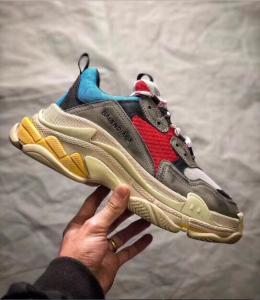 China 2019 BALENCIAGA RETRO DADDY RED&BLUE&GREY RUNNING SHOES FOR SALE on sale 